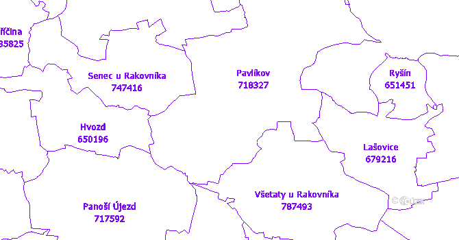 Katastrální mapa Pavlíkov