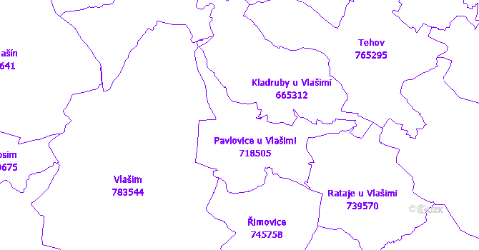 Katastrální mapa Pavlovice