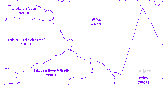 Katastrální mapa Petříkov