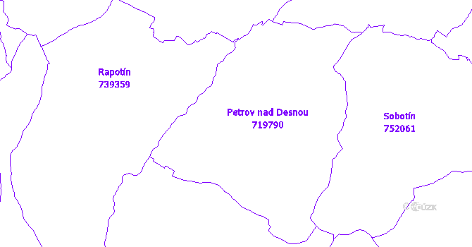 Katastrální mapa Petrov nad Desnou