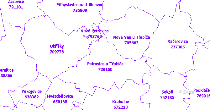 Katastrální mapa Petrovice