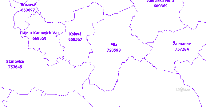 Katastrální mapa Pila