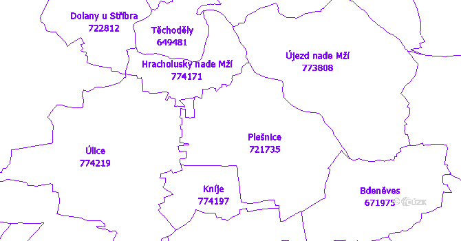 Katastrální mapa Plešnice