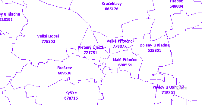 Katastrální mapa Pletený Újezd