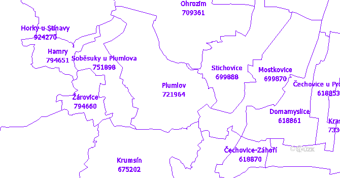 Katastrální mapa Plumlov