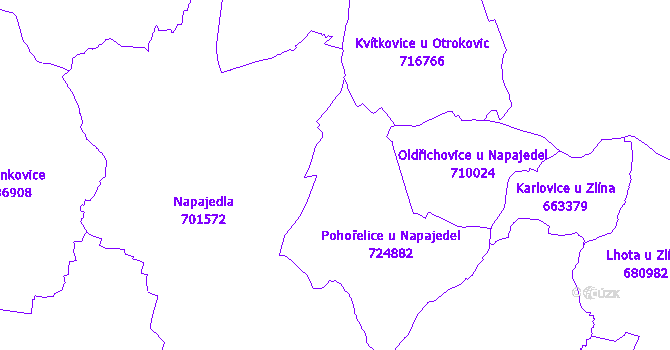Katastrální mapa Pohořelice