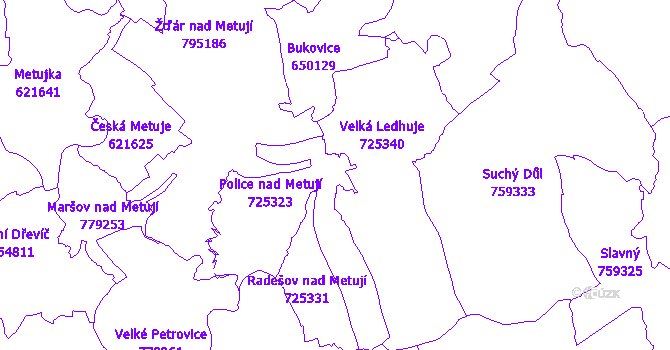 Katastrální mapa Police nad Metují