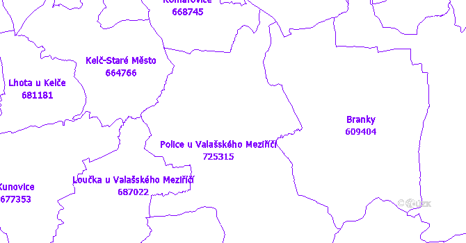 Katastrální mapa Police