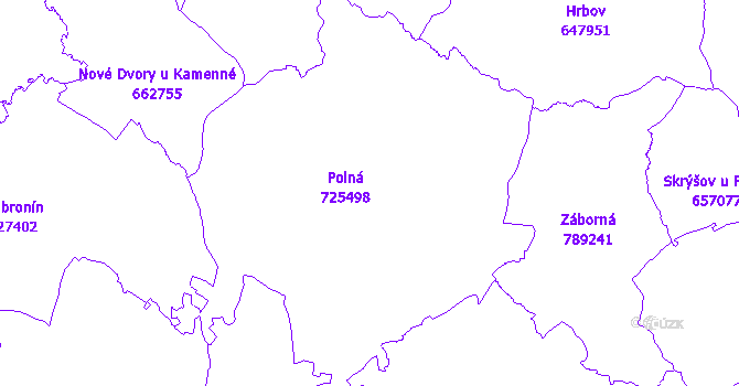 Katastrální mapa Polná