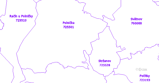 Katastrální mapa Polnička