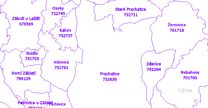 Katastrální mapa Prachatice