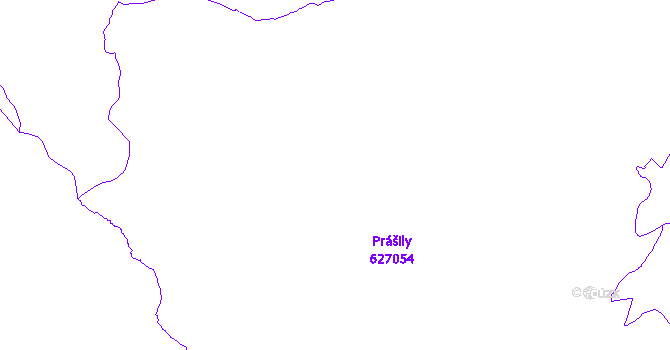 Katastrální mapa Prášily