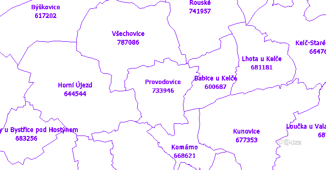 Katastrální mapa Provodovice