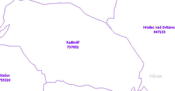 Katastrální mapa Radiměř