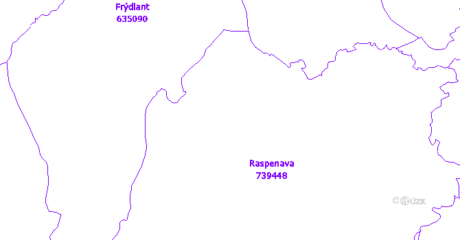 Katastrální mapa Raspenava