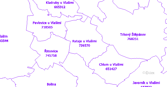 Katastrální mapa Rataje