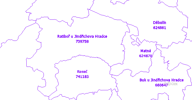 Katastrální mapa Ratiboř