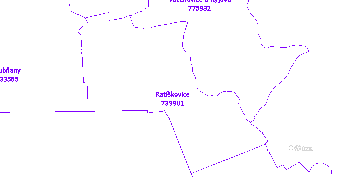 Katastrální mapa Ratíškovice