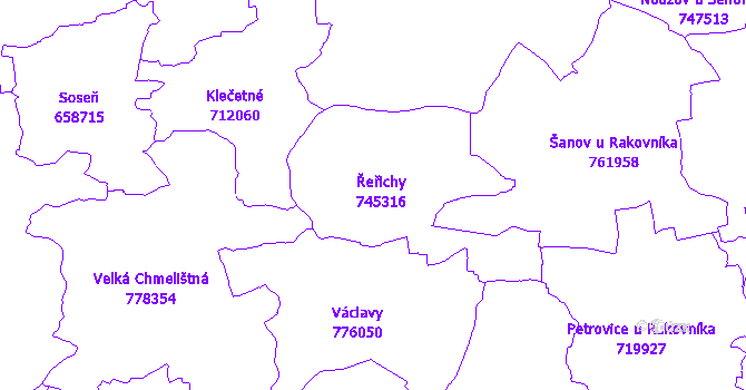 Katastrální mapa Řeřichy