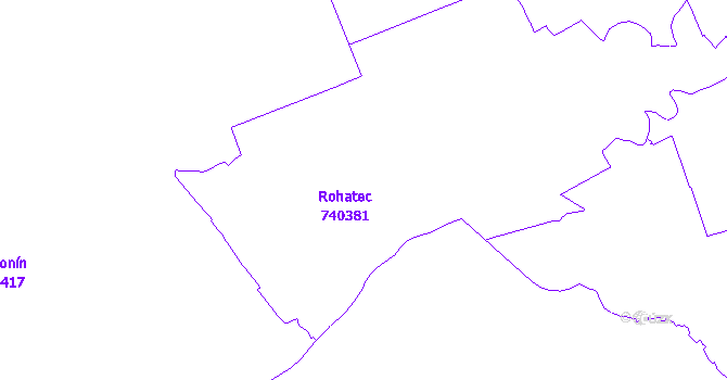 Katastrální mapa Rohatec