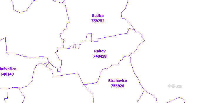 Katastrální mapa Rohov