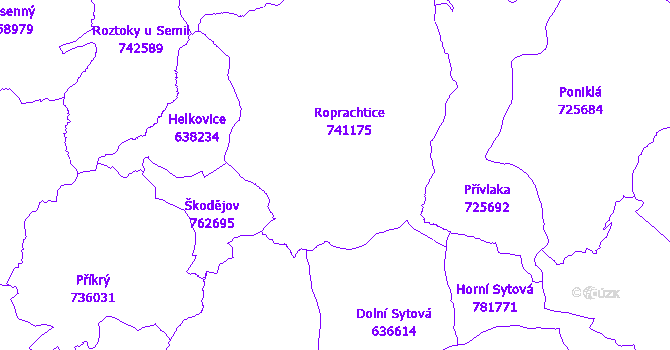 Katastrální mapa Roprachtice