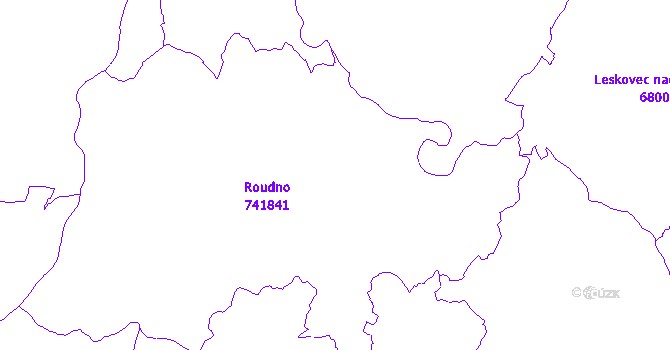 Katastrální mapa Roudno