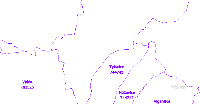 Katastrální mapa Rožnov pod Radhoštěm