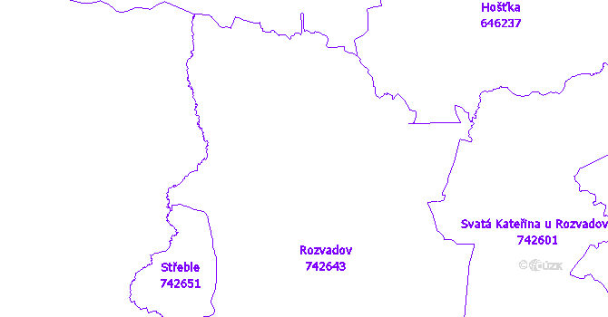 Katastrální mapa Rozvadov