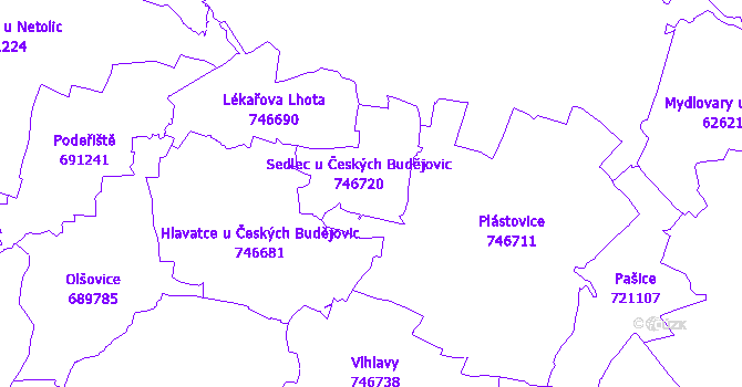 Katastrální mapa Sedlec