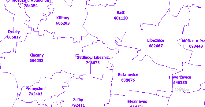 Katastrální mapa Sedlec