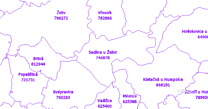Katastrální mapa Sedlice