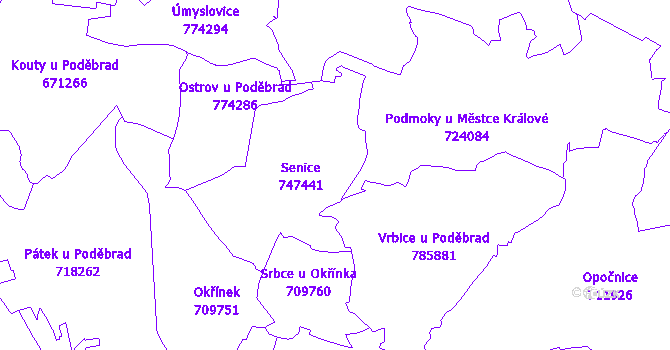 Katastrální mapa Senice