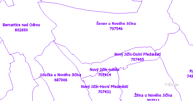 Katastrální mapa Šenov u Nového Jičína