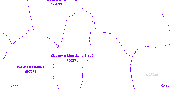 Katastrální mapa Slavkov