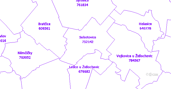 Katastrální mapa Sobotovice