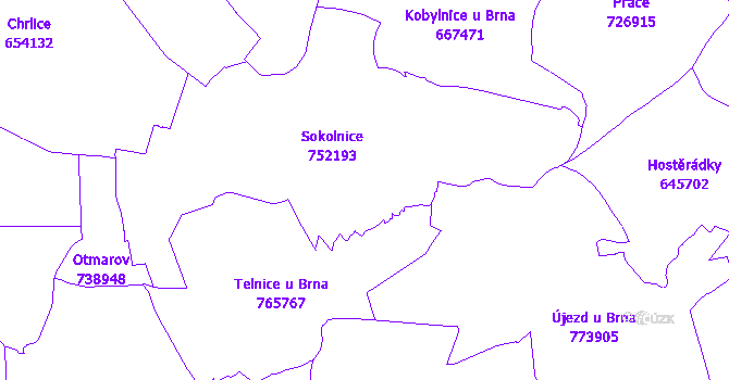 Katastrální mapa Sokolnice