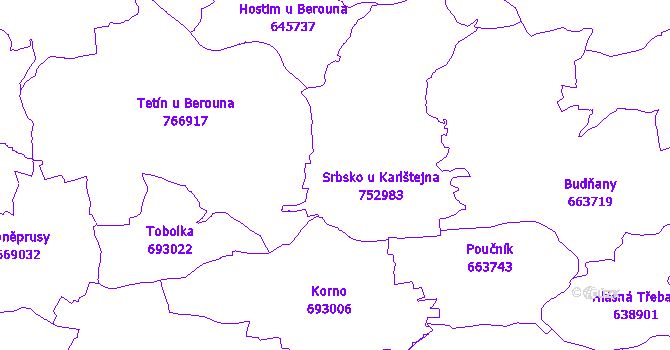 Katastrální mapa Srbsko