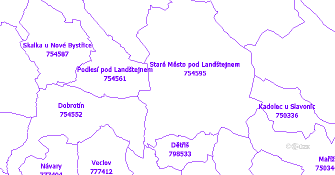 Katastrální mapa Staré Město pod Landštejnem