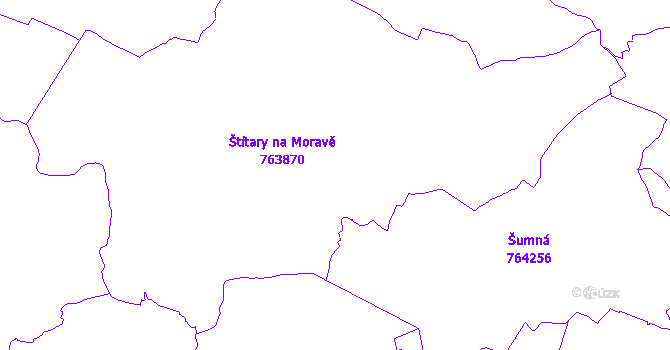 Katastrální mapa Štítary