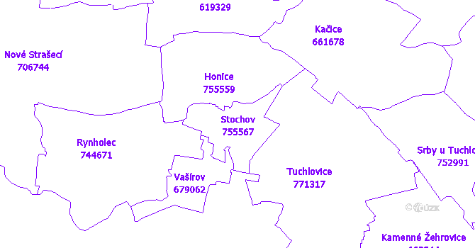 Katastrální mapa Stochov