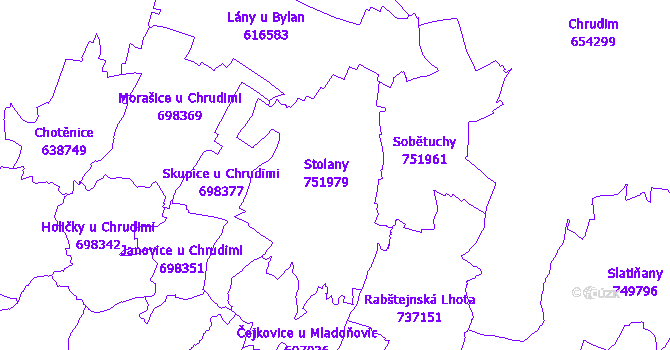 Katastrální mapa Stolany