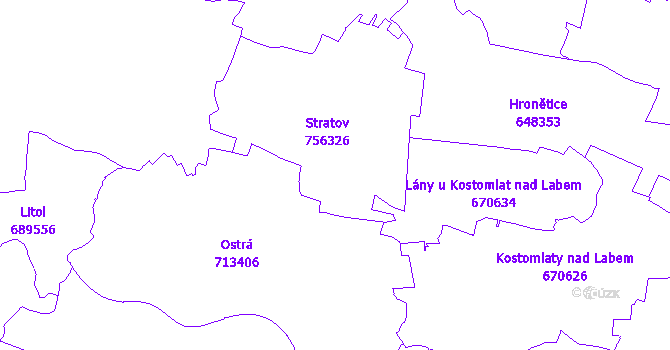 Katastrální mapa Stratov