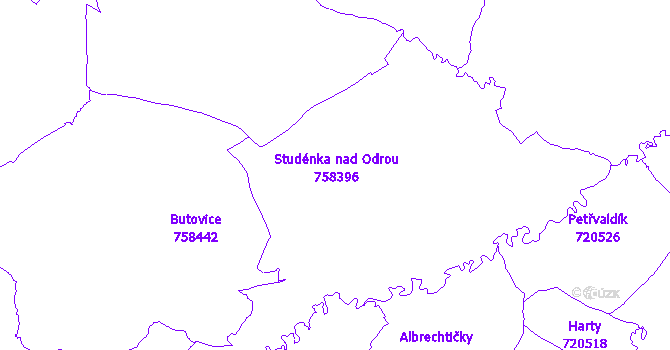 Katastrální mapa Studénka