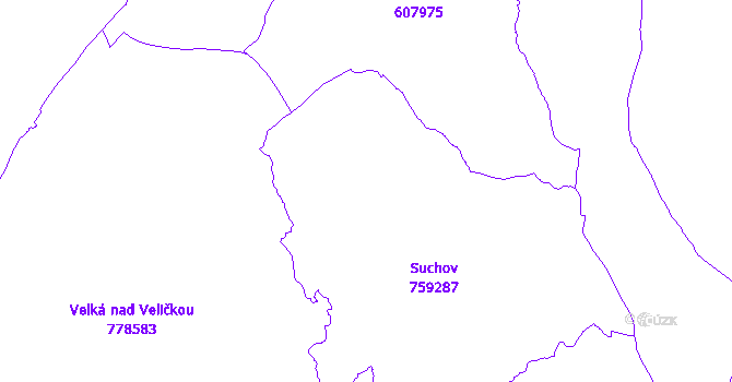 Katastrální mapa Suchov