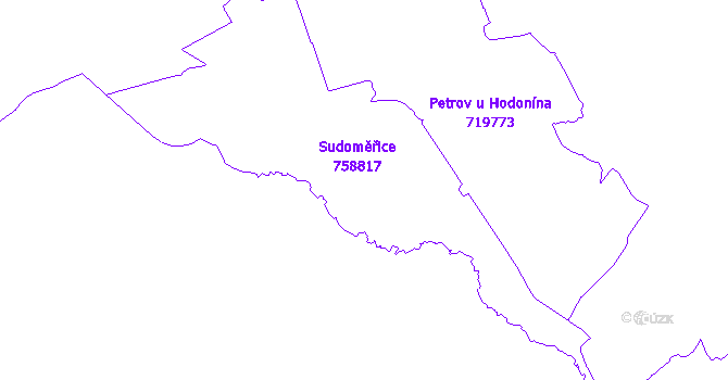 Katastrální mapa Sudoměřice