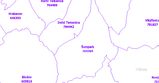 Katastrální mapa Šumperk