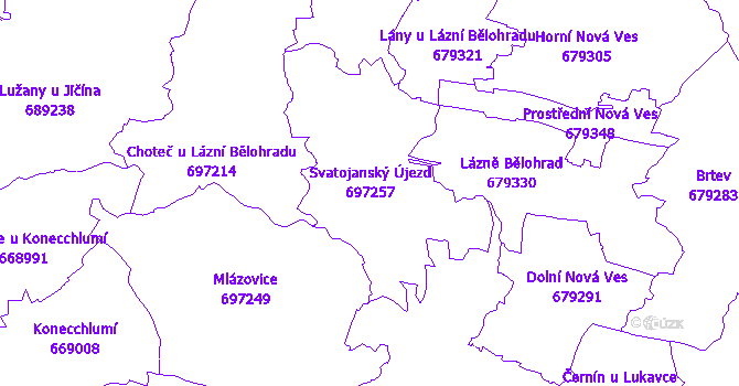 Katastrální mapa Svatojanský Újezd