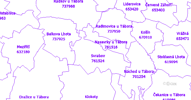 Katastrální mapa Svrabov