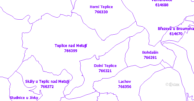 Katastrální mapa Teplice nad Metují